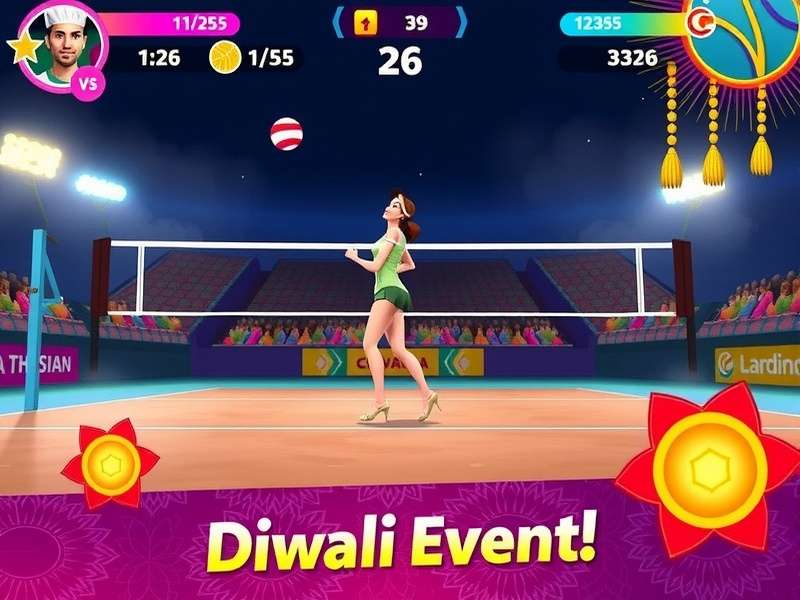 Himalaya Volley Stars Game Screenshot
